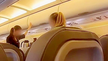 Airline Porn Homemade - Risky Mile High Club Blowjob with Wild Homemade Sex on Airplane | AREA51. PORN