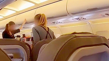 Risky Mile High Club Blowjob with Wild Homemade Sex on Airplane