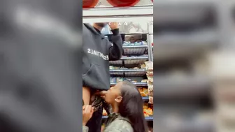 Homemade Ebony Blowjob with Big Black Cock in Public