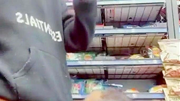 Homemade Ebony Blowjob with Big Black Cock in Public