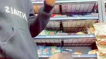 Homemade Ebony Blowjob with Big Black Cock in Public