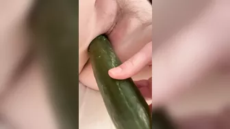 Homemade Masturbation with Cucumber & Dildo - Amateur BBW Porn