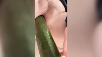 Homemade Masturbation with Cucumber & Dildo - Amateur BBW Porn