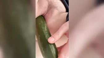 Homemade Masturbation with Cucumber & Dildo - Amateur BBW Porn