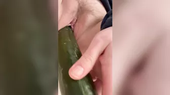 Homemade Masturbation with Cucumber & Dildo - Amateur BBW Porn