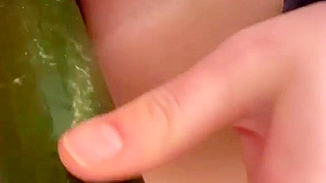 Homemade Masturbation with Cucumber & Dildo - Amateur BBW Porn