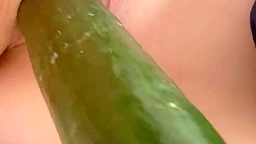 Homemade Masturbation with Cucumber & Dildo - Amateur BBW Porn