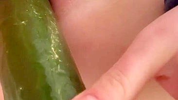 Homemade Masturbation with Cucumber & Dildo - Amateur BBW Porn