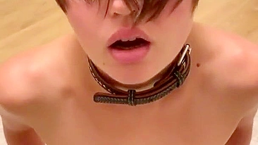 Tiny Teen Masturbates with Bottle & Dildo in Homemade Sex