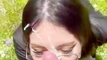 Homemade Facials with Glasses & Cum Shots