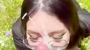 Homemade Facials with Glasses & Cum Shots