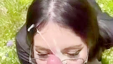 Homemade Facials with Glasses & Cum Shots