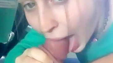 Risky Blowjob in Public with Cutie Pie on Airplane