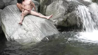 Wild River Sex with Squirting Brunettes in Doggy Style