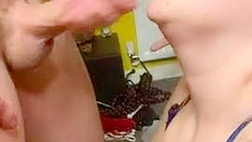 Homemade Swinging Wife Cum Facial with Bisexual Hubby and Hot MILF