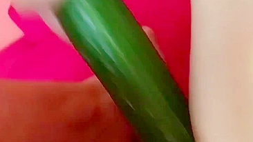 Homemade Cucumber Fun - Amateur Masturbation with Fresh Produce