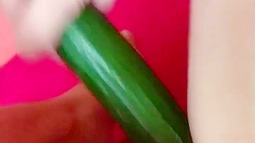 Homemade Cucumber Fun - Amateur Masturbation with Fresh Produce