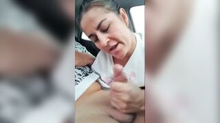 Homemade MILF Blowjob Car Head Amateur Sucking