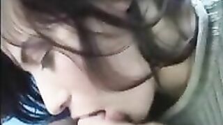 Girlfriend Swallows Cum in Car during Hot Homemade Sex Session