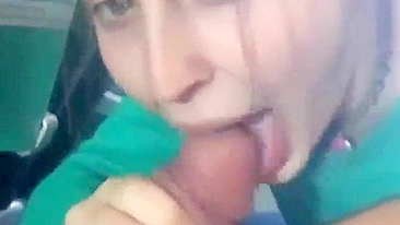 Mile High Blowjob - Amateur Teen Gives Risky Public BJ on Airplane