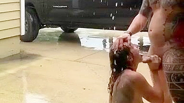 Homemade Blowjob in the Tropics with Cumshot Facials