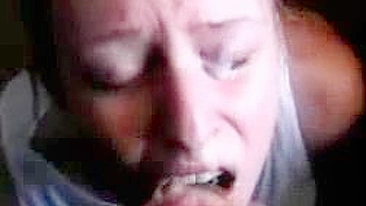 Petite Teen Swallows Cum in Wild Homemade Facial