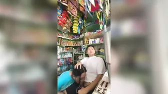 Homemade Blowjob in Public Office with Asian Amateur