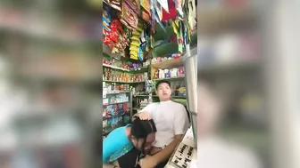 Homemade Blowjob in Public Office with Asian Amateur