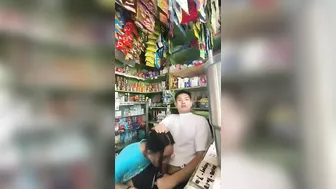 Homemade Blowjob in Public Office with Asian Amateur