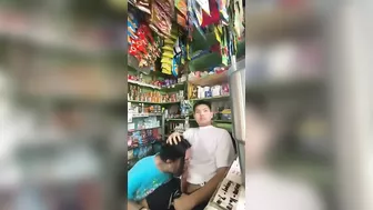 Homemade Blowjob in Public Office with Asian Amateur