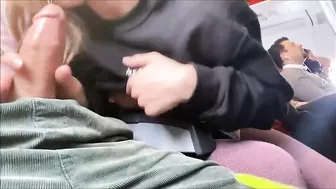 Homemade Blowjobs with Cum Swallowing on Crowded Plane