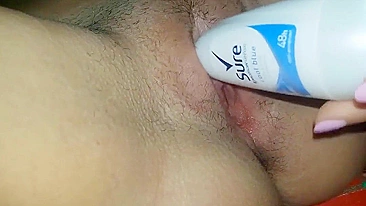 Homemade Masturbation with Dildos & Deodorant