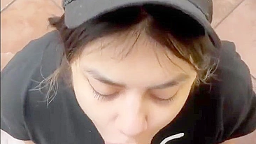 Homemade Interracial Blowjob with Big Dick & Cum Swallowing at Work