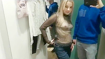 Homemade Fuck in Dressing Room with Russian Girlfriend