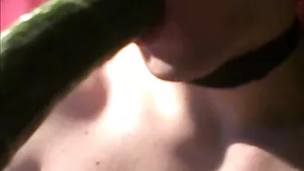 Homemade Gay Male Masturbation with Cucumber Anal Play and Dildo Deepthroat