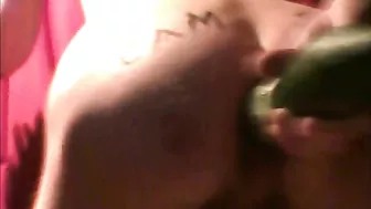 Homemade Gay Male Masturbation with Cucumber Anal Play and Dildo Deepthroat