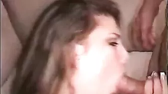 Homemade Cum Shots with Busty Couple in Lingerie