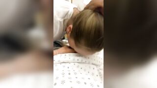 Homemade Hospital Blowjob Gone Wrong - Nurse Almost Caught Sucking Patient Dick