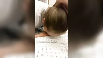 Homemade Hospital Blowjob Gone Wrong - Nurse Almost Caught Sucking Patient Dick