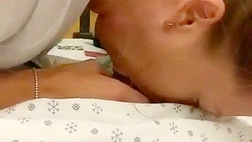 Homemade Hospital Blowjob Gone Wrong - Nurse Almost Caught Sucking Patient Dick