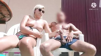 Homemade Sex with Chubby MILF Neighbor - Amateur BBW Handjob Cumshot
