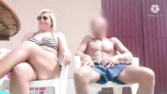 Homemade Sex with Chubby MILF Neighbor - Amateur BBW Handjob Cumshot