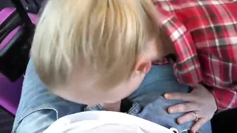 Homemade Blowjob with Cum Swallowed by Blonde Girlfriend