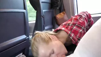 Homemade Blowjob with Cum Swallowed by Blonde Girlfriend