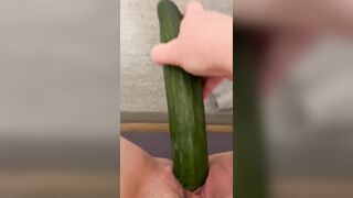 Homemade Masturbation with Amateur BBWs and Cucumbers