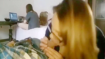 Homemade Blowjob with Glasses & Cum Swallowed - Amateur Porn