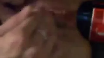 MILF Wife Anal Fisting with Big Bottle in Homemade Sex