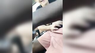 Amateur Blonde Gets Blowjob From Black Guy While Driving Homemade Interracial Sex