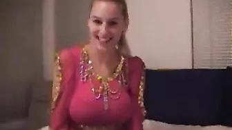 Uniformed Blonde Girlfriends' Homemade Sex with Big Dicks and Cumshots