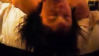 Homemade Rough Sex with Brunette Blowjobs, Gagging & Cumshots